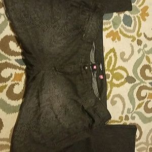 Black snake skin print jeans